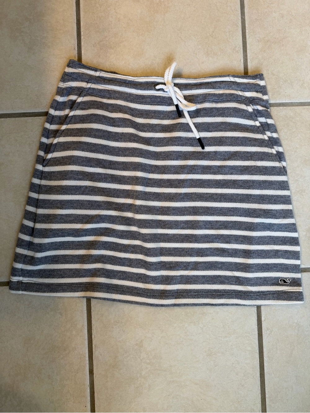 Vineyard Vines Navy and White Striped Mini Skirt